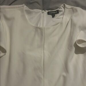 Express Ivory Short Sleeve Dress